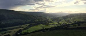 Late afternoon: looking up Swaledale